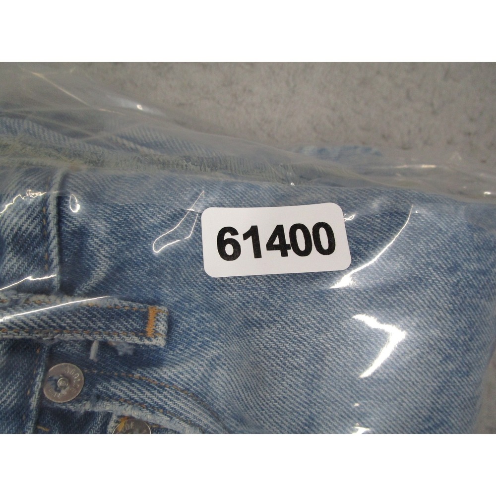 AGOLDE Womens 90s Mid Straight Distressed Button Fly Jeans Light Wash Size 24 - Picture 13 of 13